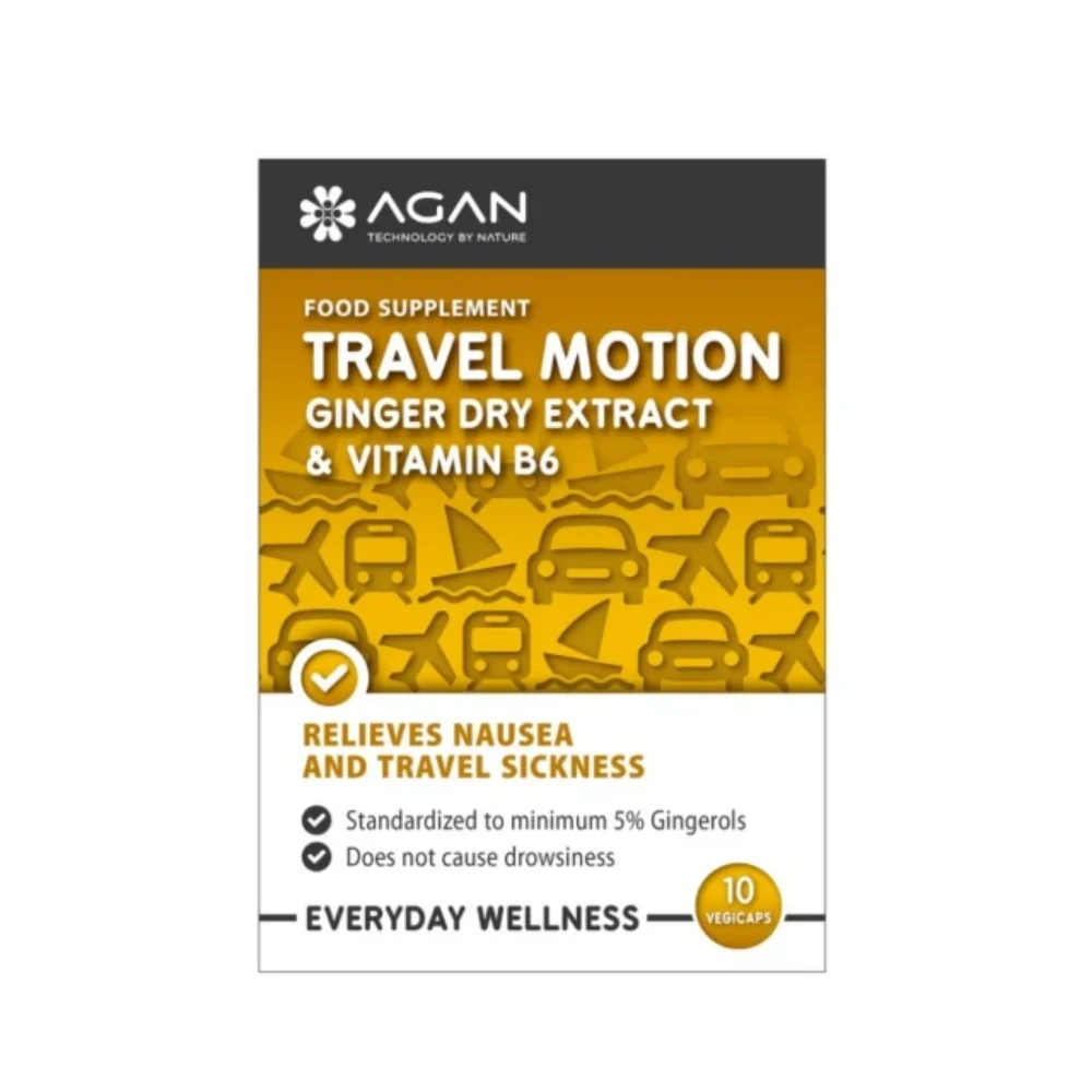 Φωτογραφία προϊόντος: Agan Travel Motion με Τζίντζερ + Βιταμίνη Β6 10caps