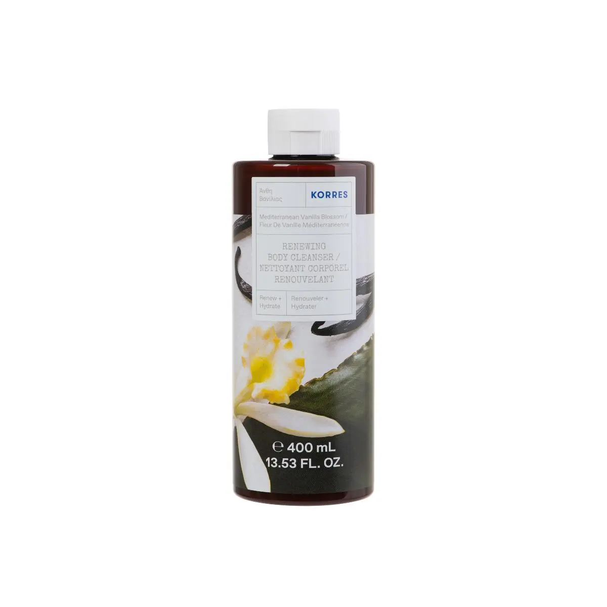 Φωτογραφία προϊόντος: KORRES Renewing Body Cleanser Mediterranean Vanilla Blossom Αφρόλουτρο με Άνθη Βανίλιας, 400ml