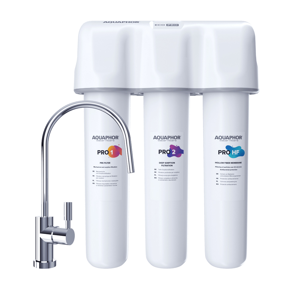 Φωτογραφία προϊόντος: Aquaphor Crystal ECO PRO Τριπλό Σύστημα Φίλτρανσης Κάτω Πάγκου με Βρυσάκι PRO1, PRO2, PROHF - OEM