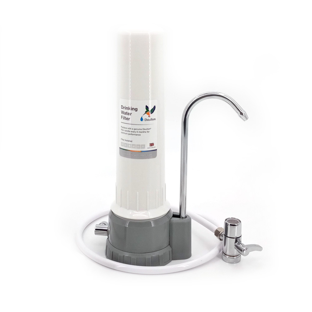 Φωτογραφία προϊόντος: Doulton HCPS + Ultracarb Λευκή Μονή Συσκευή Φίλτρου Νερού Άνω Πάγκου με Βρυσάκι - OEM