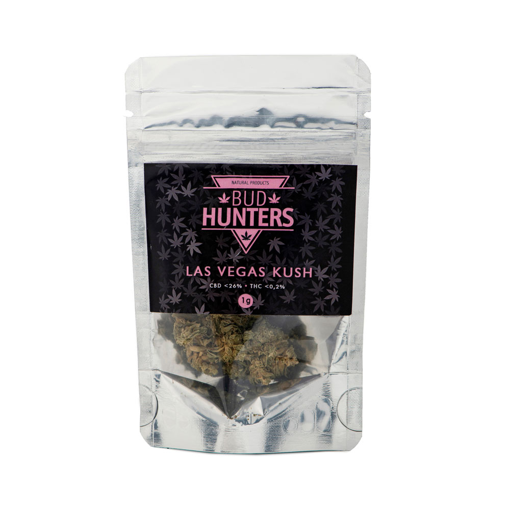 Φωτογραφία προϊόντος: Ανθοί Κάνναβης Las Vegas Kush 26% CBD 1+amp;2GR – BUD HUNTERS