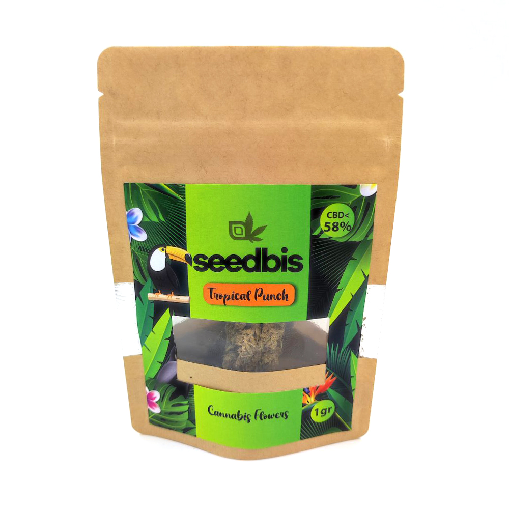 Φωτογραφία προϊόντος: Ανθοί Κάνναβης Tropical Punch 58% CBD 1g + 2g – SEEDBIS