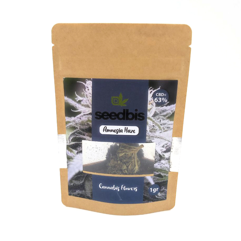 Φωτογραφία προϊόντος: Ανθοί Κάνναβης Amnesia Haze 63% CBD 1g + 2g – Seedbis