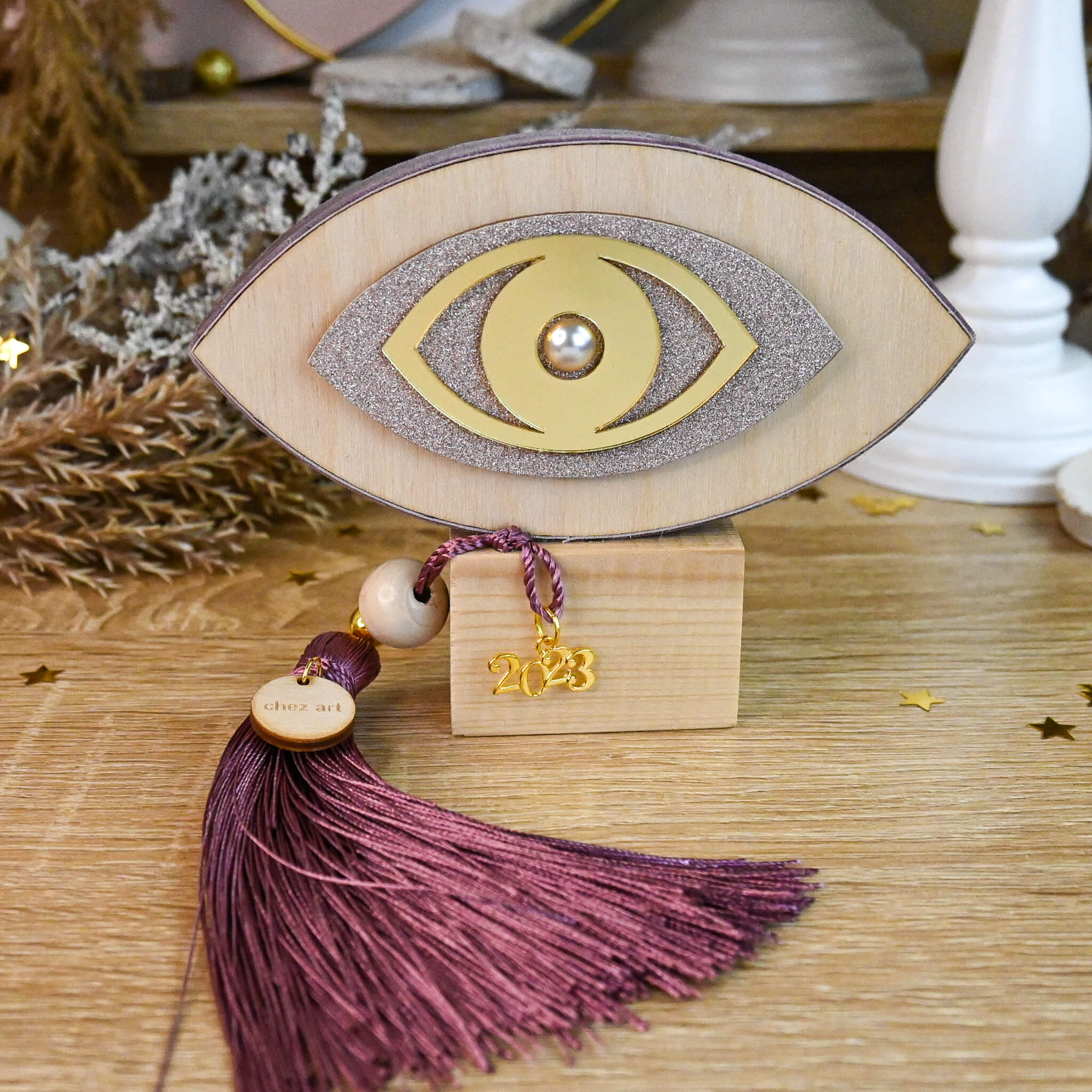 Φωτογραφία προϊόντος: Luckycharm Evil Eye Wood_Powder (Chez Art)
