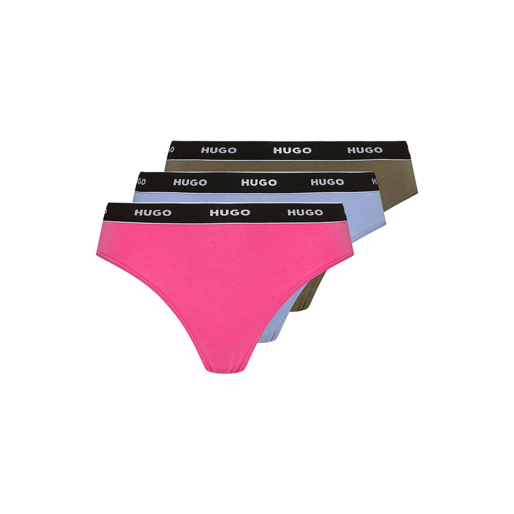 Φωτογραφία προϊόντος: Γυναικείο String Cotton Stretch 3pack HUGO 50469681-255 (Φούξια, Γαλάζιο, Χακί)