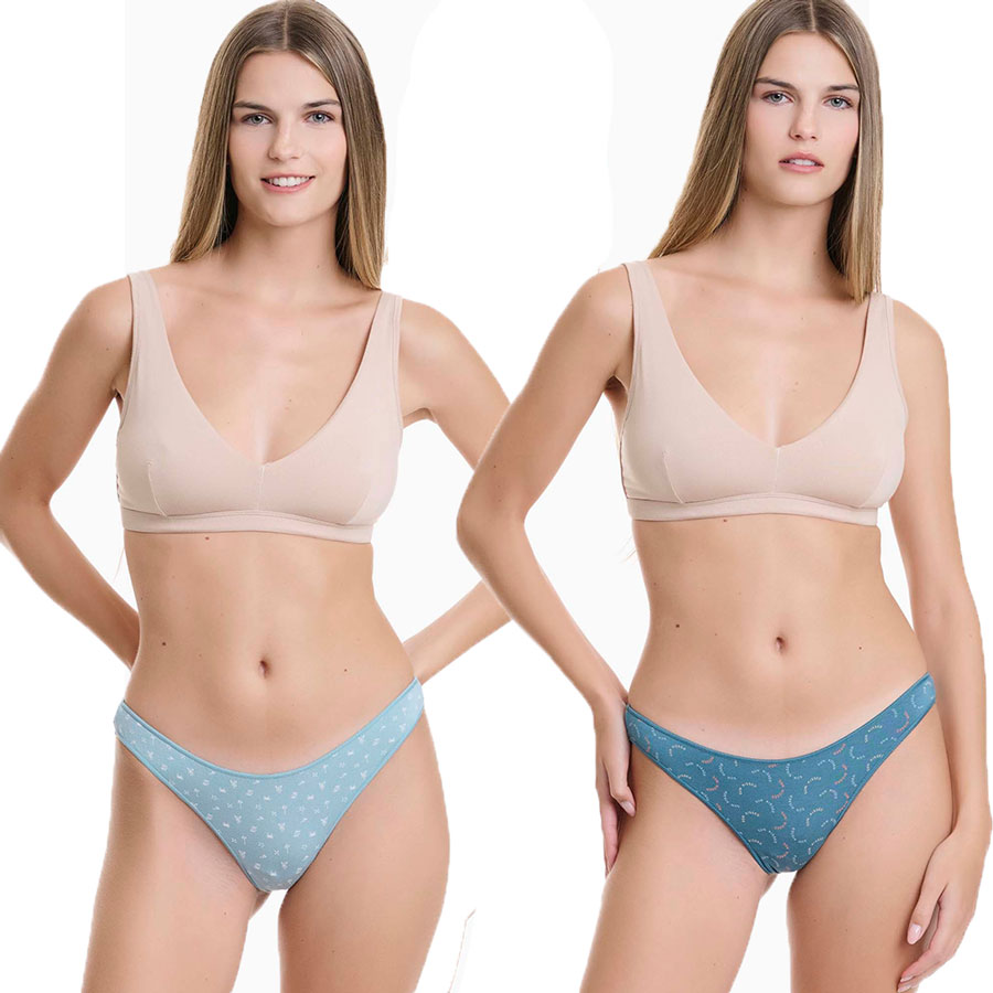 Φωτογραφία προϊόντος: Γυναικείο Brazilian Slip Bamboo Walk 2pack W2018-43 Πολύχρωμο