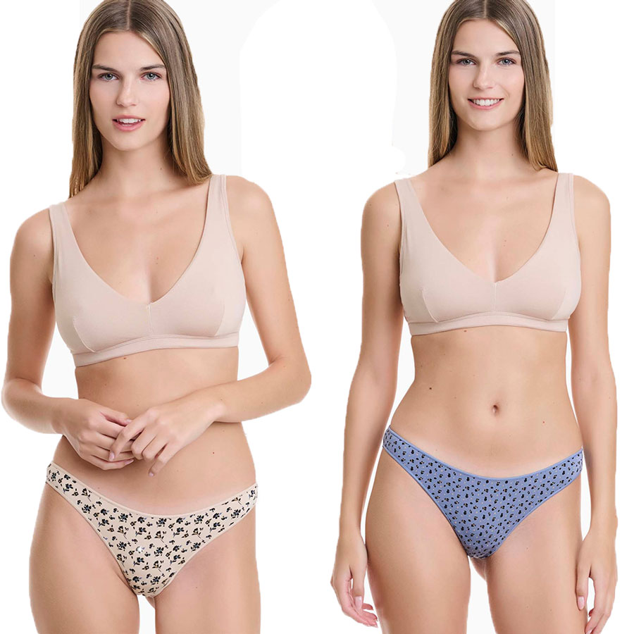 Φωτογραφία προϊόντος: Γυναικείο Brazilian Slip Bamboo Walk 2pack W2018-42 Πολύχρωμο