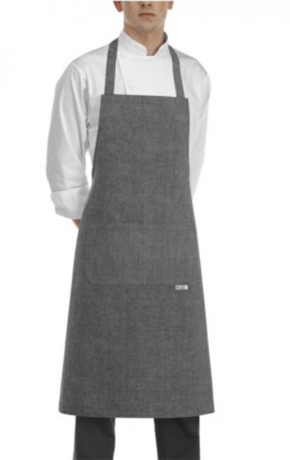 Φωτογραφία προϊόντος: Ποδιά λαιμού EGOCHEF 6103 Grey Mix (65% POL / 35% COT)