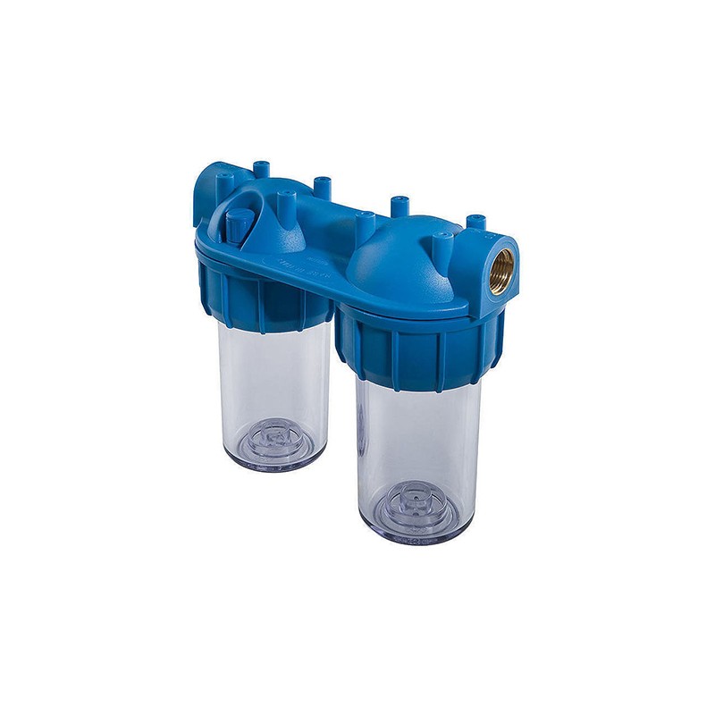 Φωτογραφία προϊόντος: ATLAS FILTRI Φίλτρο Νερού MIGNON DUPLEX PLUS L-3P 1/2” MFO AS, ίσια παροχή, κάτω πάγκου (διαφανo)