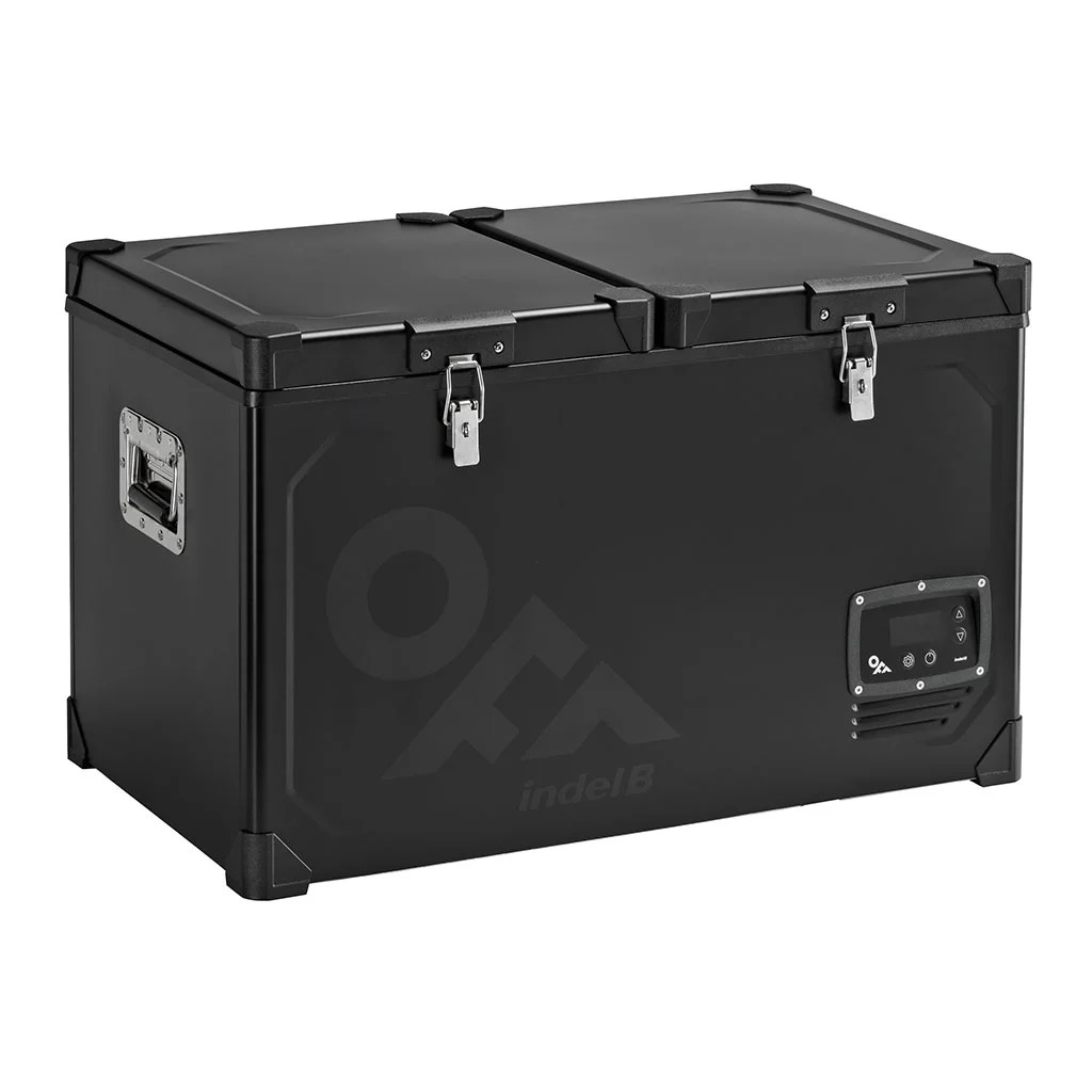 Φωτογραφία προϊόντος: INDEL B ΨΥΓΕΙΟ TB65DD STEEL BLACK ΜΕΤΑΛΛΙΚΟ ΜΕ 2 ΘΑΛΑΜΟΥΣ 60L (36L+24L) 12/24V 85W – Υ: 499 mm x Π: 810 mm x Μ: 492 mm – 1 ΤΕΜ. LTB065DO300AN/INB