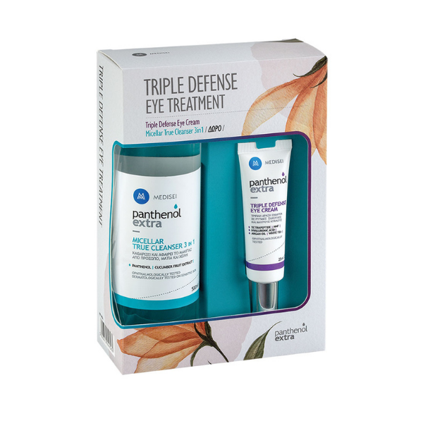 Φωτογραφία προϊόντος: Panthenol Extra Triple Defense Eye Cream Κρέμα Ματιών Τριπλής Δράσης 25 ml + Δώρο Micellar Cleanser 3 σε 1 500 ml