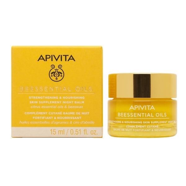 Φωτογραφία προϊόντος: Apivita Beessential Oils Strengthening + Nourishing Skin Supplement Night Balm 15 ml