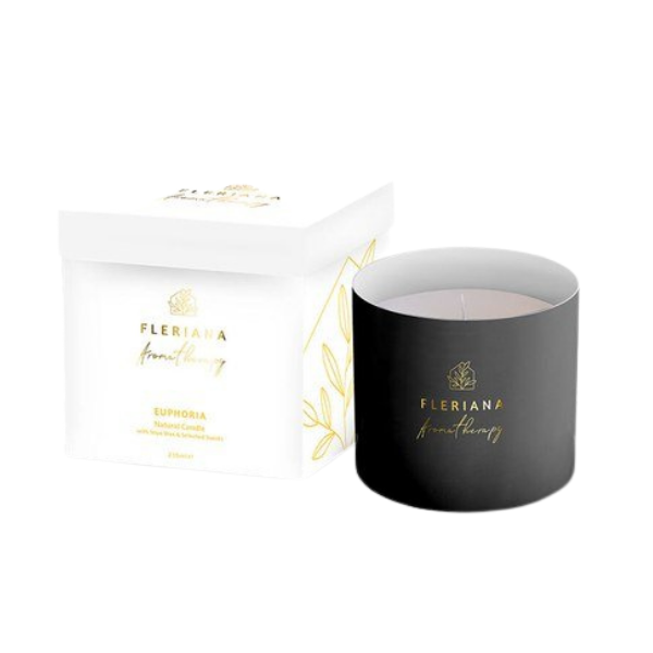 Φωτογραφία προϊόντος: Fleriana Aromatherapy Euphoria Natural Candle Κερί Αρωματοθεραπείας 235 ml