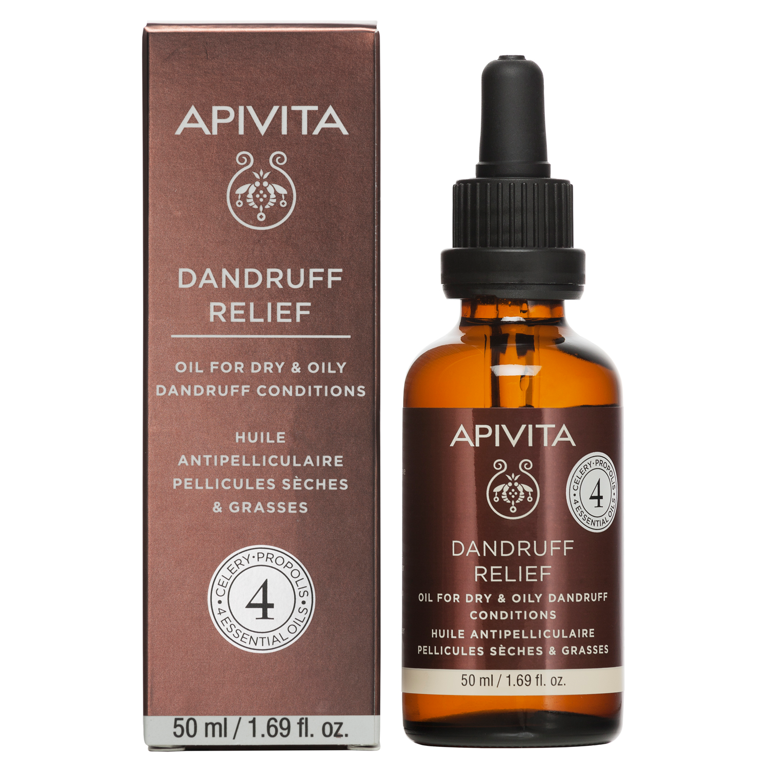 Φωτογραφία προϊόντος: Apivita Dandruff Relief Oil Λάδι Κατά της Ξηροδερμίας και της Πιτυρίδας 50ml