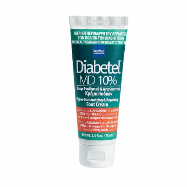 Φωτογραφία προϊόντος: Intermed Diabetel MD 10% Ενυδατική Κρέμα Ποδιών, κατάλληλη για διαβητικούς, 75ml