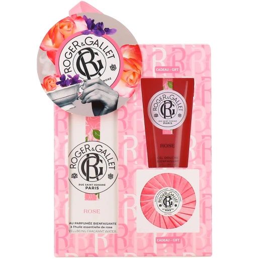 Φωτογραφία προϊόντος: Roger+Gallet Πακέτο Προσφοράς Rose Fragrant Wellbeing Water Perfume 100ml + Δώρο Perfumed Soap Bar 50g + Wellbeing Shower Gel 50ml