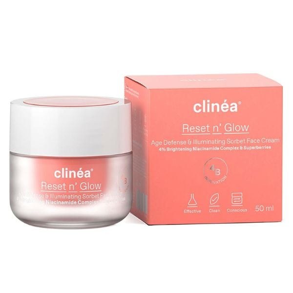 Φωτογραφία προϊόντος: Clinéa Reset n Glow Age Defense + Illuminating Sorbet Κρέμα Προσώπου Αντιγήρανσης + Λάμψης 50 ml