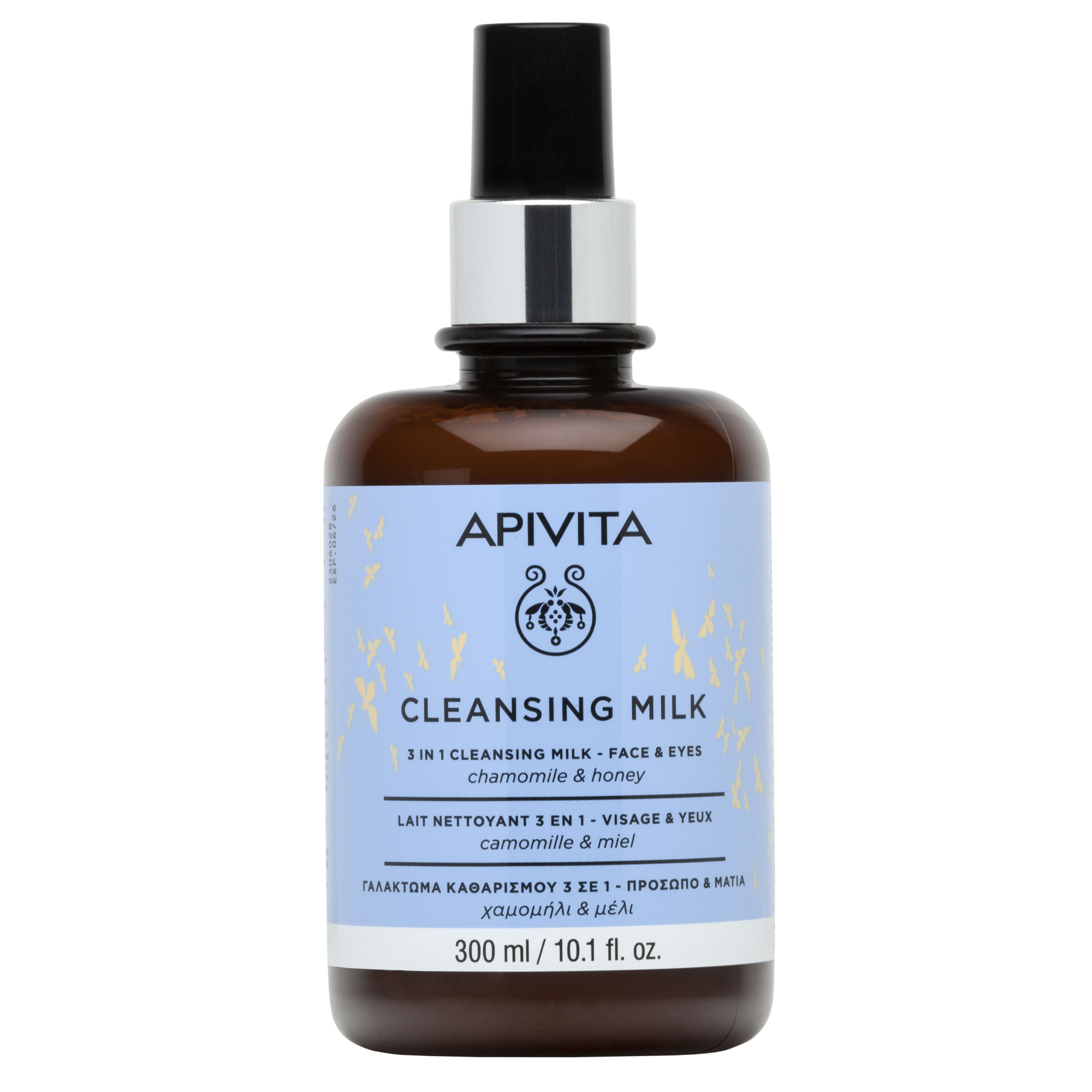 Φωτογραφία προϊόντος: Apivita Cleansing Milk 3 σε 1 με Χαμομήλι + Μέλι για Πρόσωπο & Μάτια 300ml