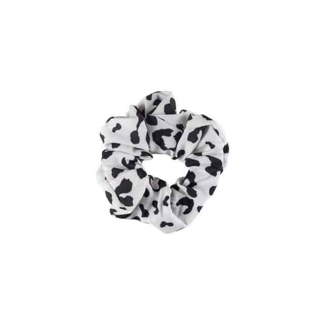Φωτογραφία προϊόντος: Dalee Hair Scrunchie Άσπρο Με Μαύρες Στάμπες