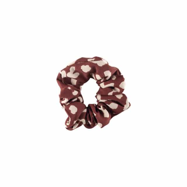 Φωτογραφία προϊόντος: Dalee Hair Scrunchie Μπορντό Με Μπεζ Στάμπες