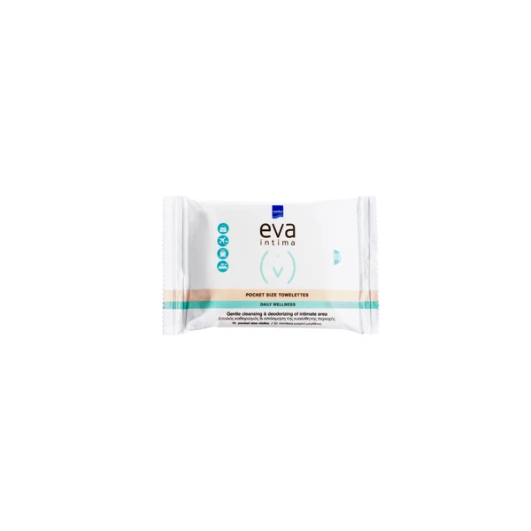 Φωτογραφία προϊόντος: Intermed Eva Intima Daily Wellness Μαντηλάκια Καθαρισμού Ευαίσθητης Περιοχής (Τσέπης) 10τμχ