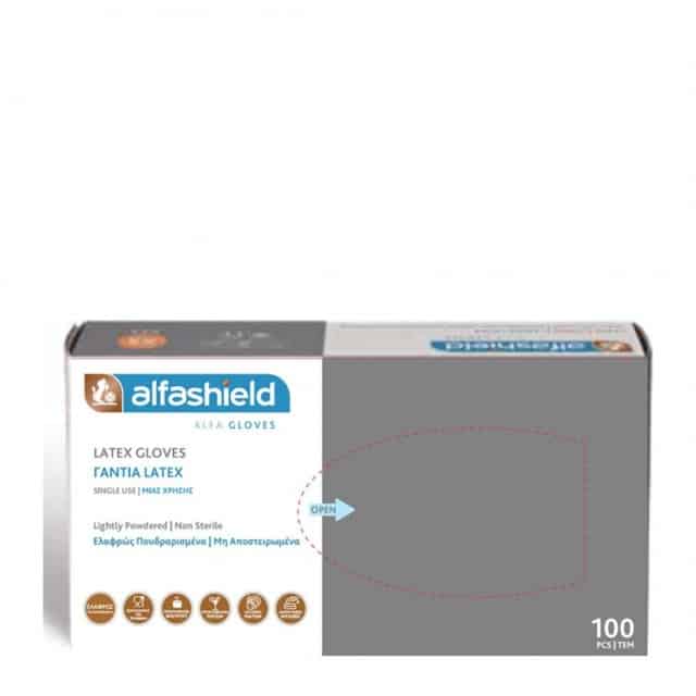 Φωτογραφία προϊόντος: Alfashield Medical Alfashield Γάντια Λάτεξ Με Πούδρα Λευκό XL 100τμχ