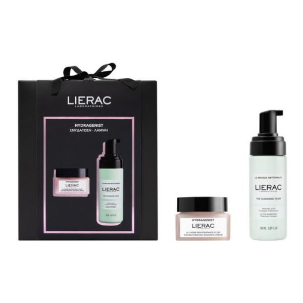 Φωτογραφία προϊόντος: Lierac Hydragenist Cream Κρέμα Ενυδάτωσης & Λάμψης 50 ml + The Cleansing Foam Prebiotics Complex Αφρός Καθαρισμού 150 ml