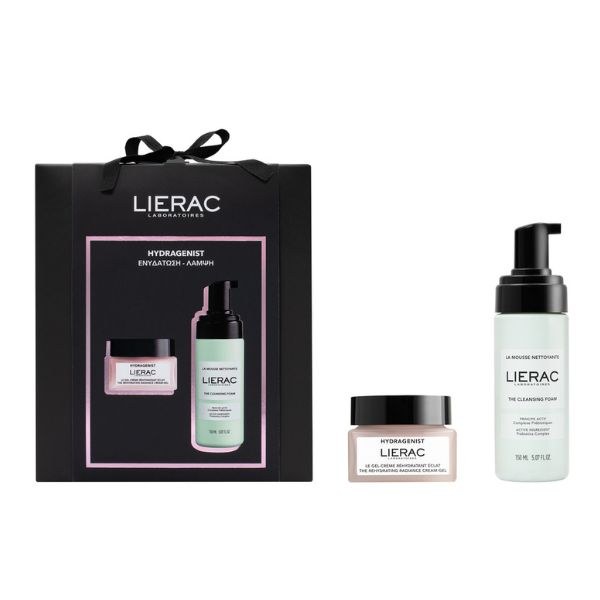 Φωτογραφία προϊόντος: Lierac Hydragenist Cream-Gel Κρέμα Ενυδάτωσης + Λάμψης 50 ml & The Cleansing Foam Prebiotics Complex 150 ml
