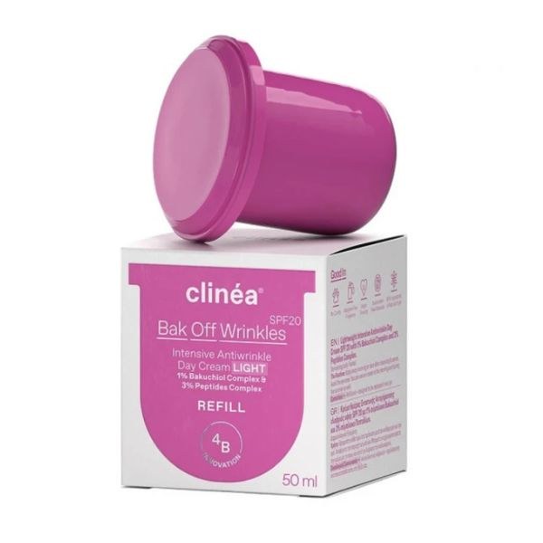 Φωτογραφία προϊόντος: Clinéa Bak Off Wrinkles Κρέμα Ημέρας Εντατικής Αντιγήρανσης, Ελαφριάς Υφής, Refill SPF20 50 ml