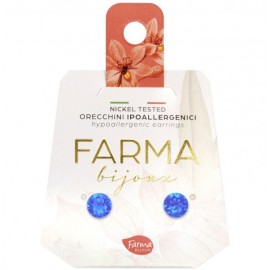 Φωτογραφία προϊόντος: Farma Bijoux Υποαλλεργικά Σκουλαρίκια Κρύσταλλα Γαλάζια 6,2mm (BE65C109) 1 Ζευγάρι