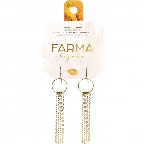Φωτογραφία προϊόντος: Farma Bijoux Υποαλλεργικά Σκουλαρίκια Χρυσές Κρεμαστές Αλυσίδες 50mm (BEpg22)
