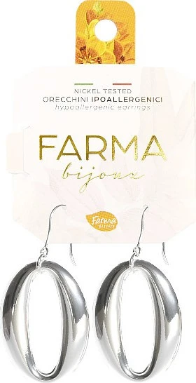 Φωτογραφία προϊόντος: Farma Bijoux Γυναικεία Σκουλαρίκια Κρεμαστά από Ορείχαλκο Ασημί