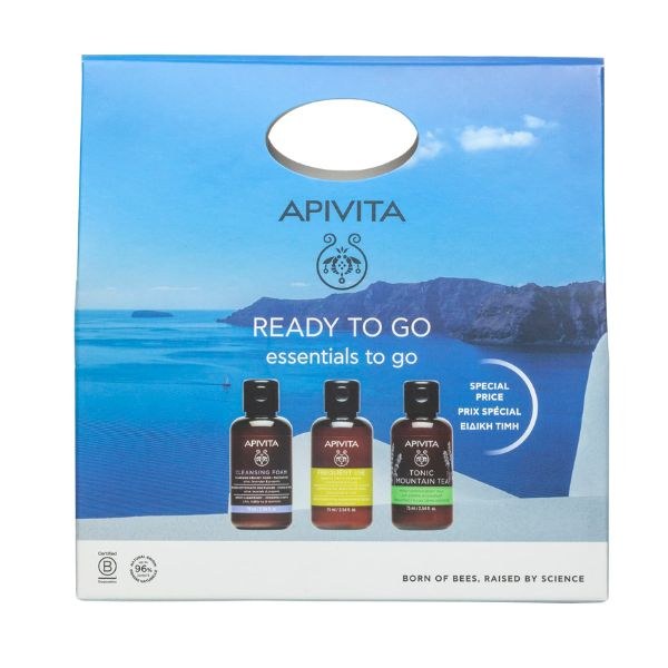 Φωτογραφία προϊόντος: Apivita Ready To Go Essentials Σετ Καθαρισμού & Περιποίησης 3x75 ml