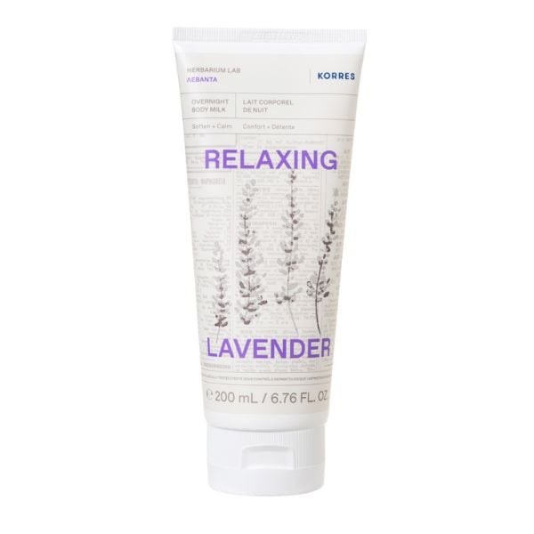Φωτογραφία προϊόντος: Korres Relaxing Lavender Overnight Body Milk Γαλάκτωμα Σώματος Λεβάντα 200 ml