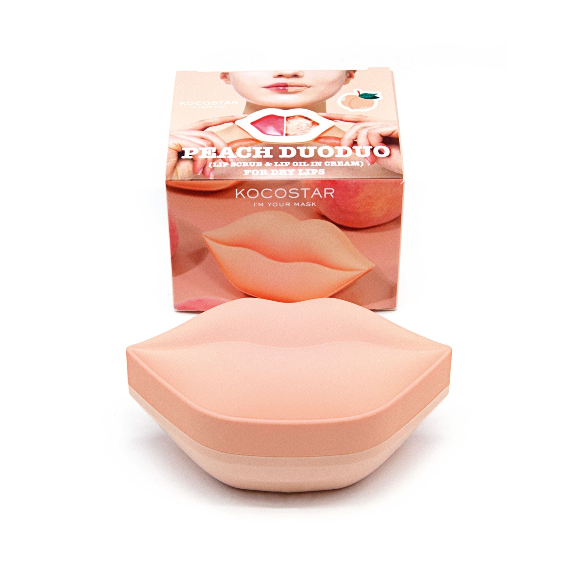 Φωτογραφία προϊόντος: KOCOSTAR PEACH DUODUO Lip Scrub + Gel σε Κρέμα 43gr