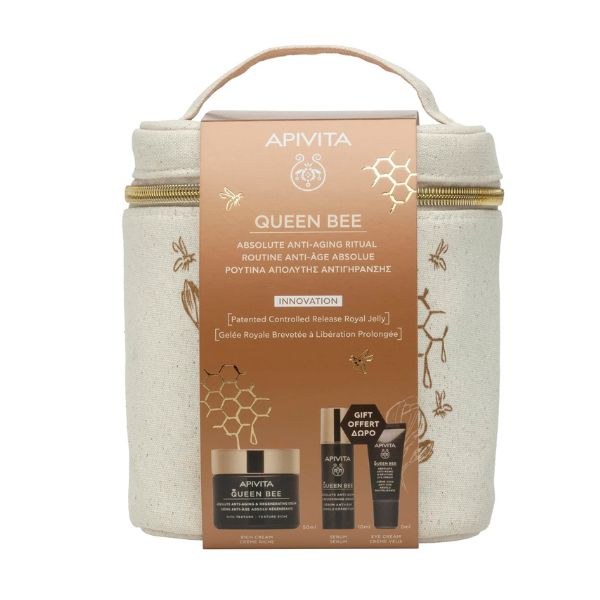 Φωτογραφία προϊόντος: Apivita Queen Bee Absolute Αντιγηραντικό Σετ Προσώπου με Κρέμα Rich Texture, Serum & Eye Cream