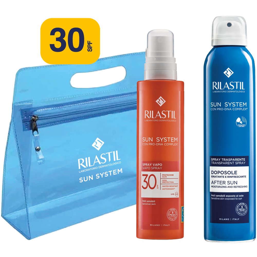 Φωτογραφία προϊόντος: Rilastil Promo Sun System Vapo Spray SPF30, 200ml + After Sun Spray 200ml (δώρο) + Νεσεσέρ 1 τμχ