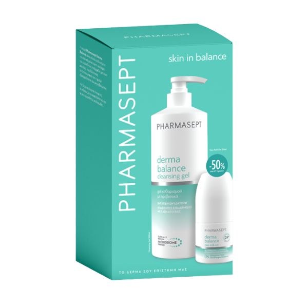 Φωτογραφία προϊόντος: Pharmasept Derma Balance Cleansing Gel 500 ml + Deo Roll-On 50 ml