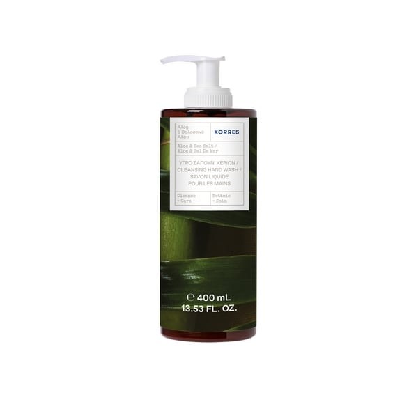 Φωτογραφία προϊόντος: Korres Cleansing Hand Wash Αντλία Αλόη + Θαλασσινό Αλάτι 400 ml