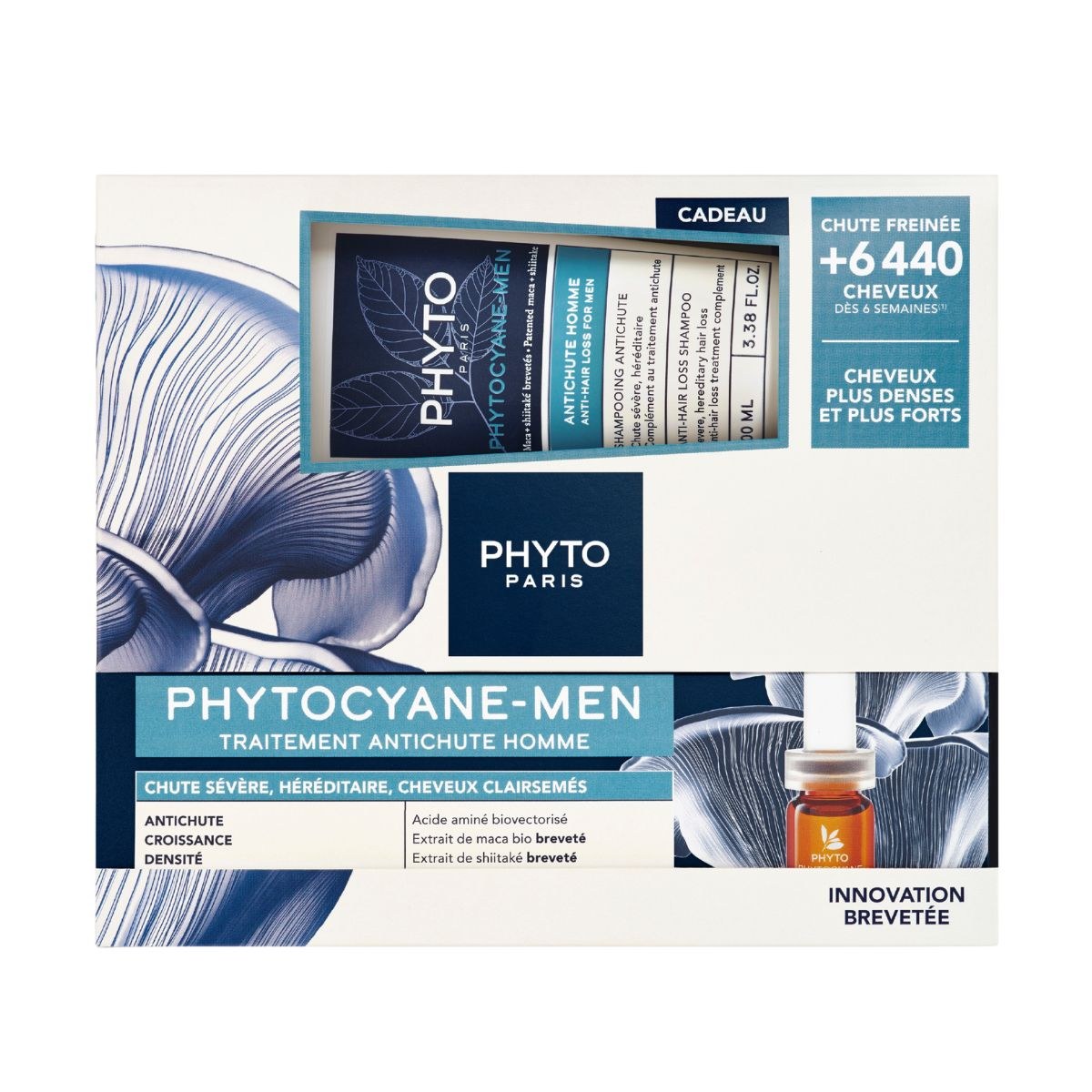 Φωτογραφία προϊόντος: Phyto Phytocyane Men Anti-Hair Loss Treatment 12 vials x 3.5 ml + Δώρο Anti-Hair Loss Shampoo Men 100 ml