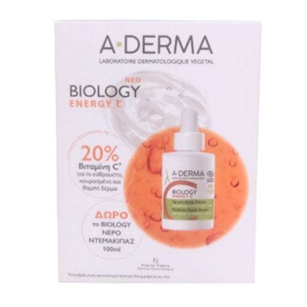 Φωτογραφία προϊόντος: A-Derma Biology Energy C Radiance Boost Serum 30 ml + Δώρο Biology Hydra-Cleansing Dermatological Micellar Water 100ml