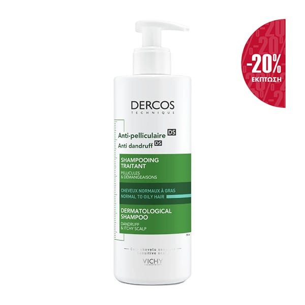 Φωτογραφία προϊόντος: VICHY Dercos Anti-Dandruff DS Σαμπουάν Κατά Της Ξηροδερμίας, Της Πιτυρίδας Και Του Κνησμού Για Κανονικά – Λιπαρά Μαλλιά 390ML