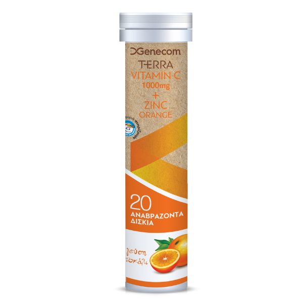 Φωτογραφία προϊόντος: GENECOM TERRA Vitamin C 1000MG+Zinc Orange 20Eff