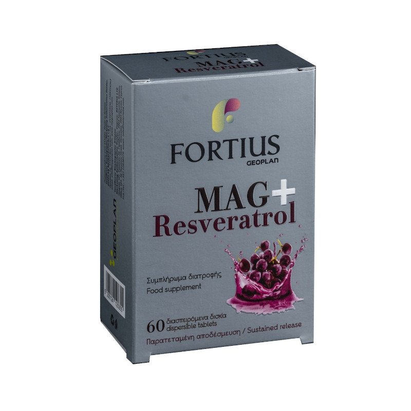 Φωτογραφία προϊόντος: Fortius Mag+ Resveratrol 60 Διασπειρόμενα Δισκία