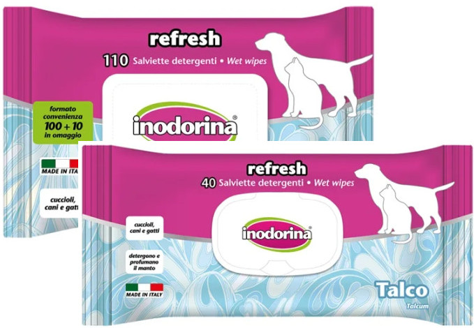 Φωτογραφία προϊόντος: Inodorina Refresh μαντηλάκια με άρωμα ταλκ 20cm x 30cm 40τμχ INODORINA (8031398000091)