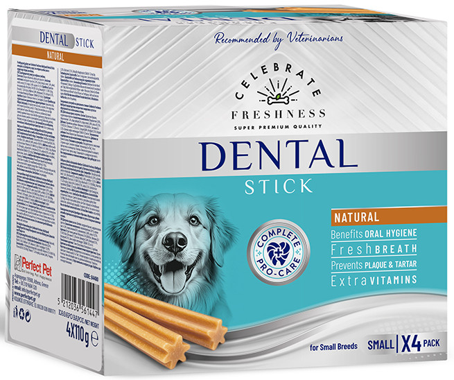 Φωτογραφία προϊόντος: Celebrate Super Premium Dental snacks για ενήλικους σκύλους όλων των φυλών μεγαλόσωμων (25kg+) L 4x270gr 28pc Celebrate freshness (5212036561461)