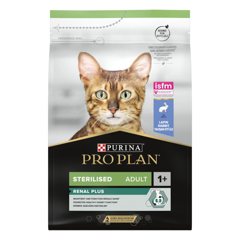 Φωτογραφία προϊόντος: Purina ProPlan Purina Pro Plan Sterilised Renal Plus Cat Κουνέλι 3kg