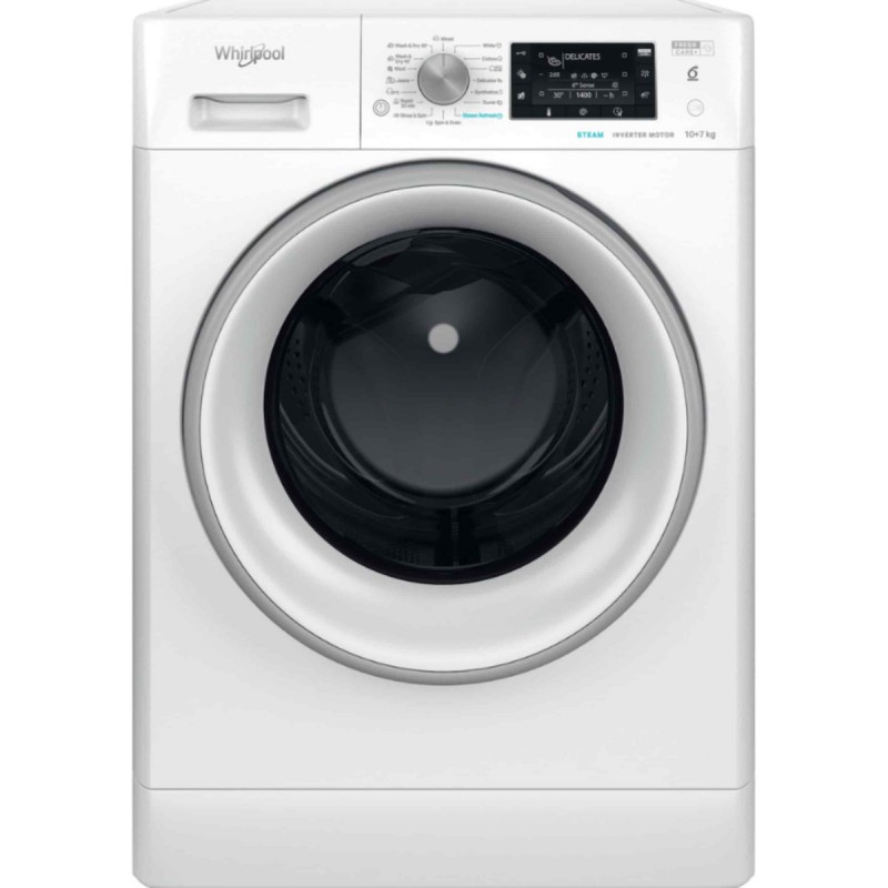 Φωτογραφία προϊόντος: Whirlpool FFWDD 1076258 SV EE Πλυντήριο-Στεγνωτήριο Ρούχων 10kg/7kg Ατμού 1600 Στροφές