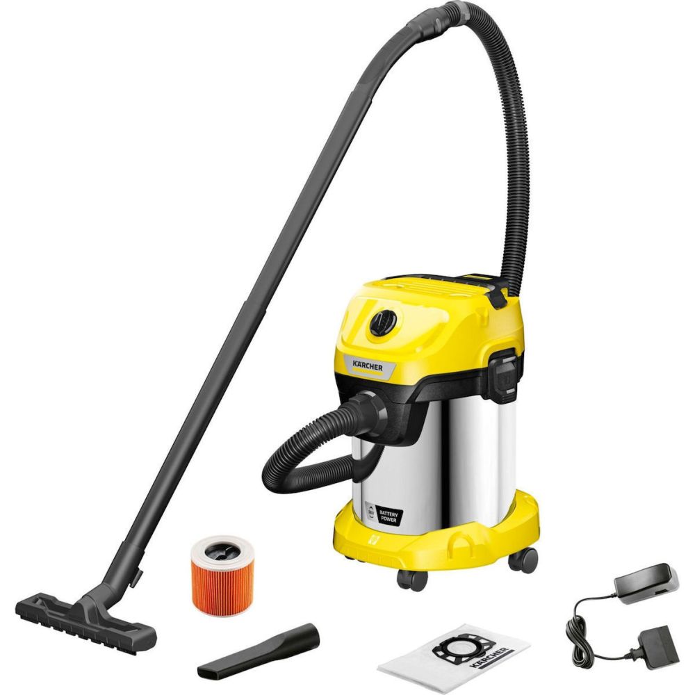 Φωτογραφία προϊόντος: Karcher WD 3-18 S Battery Σκούπα Υγρών / Στερεών 225W με Κάδο 17lt (1.628-576.0)