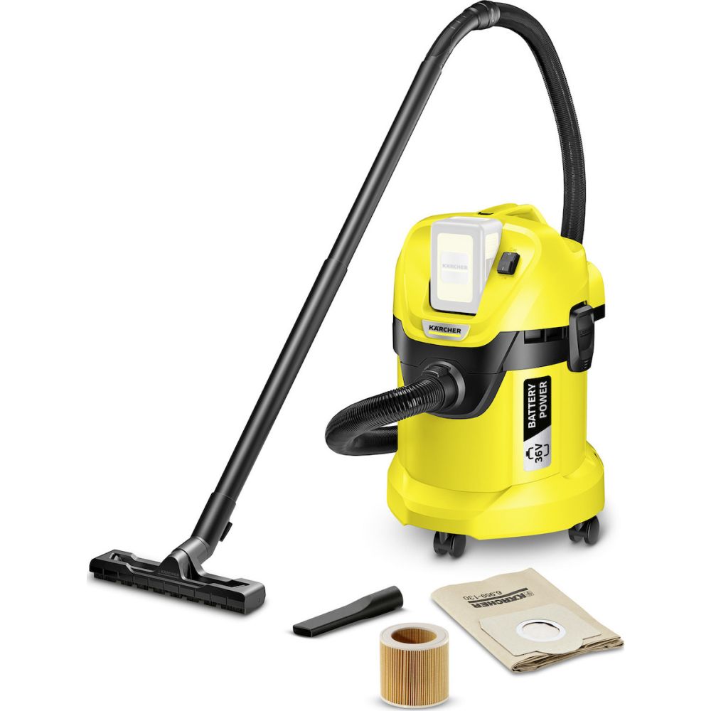 Φωτογραφία προϊόντος: Karcher WD 3 Battery Solo Σκούπα Υγρών / Στερεών 300W με Κάδο 17lt (χωρίς μπαταρία & φορτιστή)